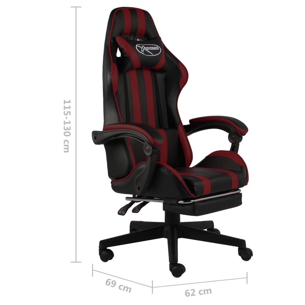 Gaming-Stuhl Schwarz und Blau Kunstleder
