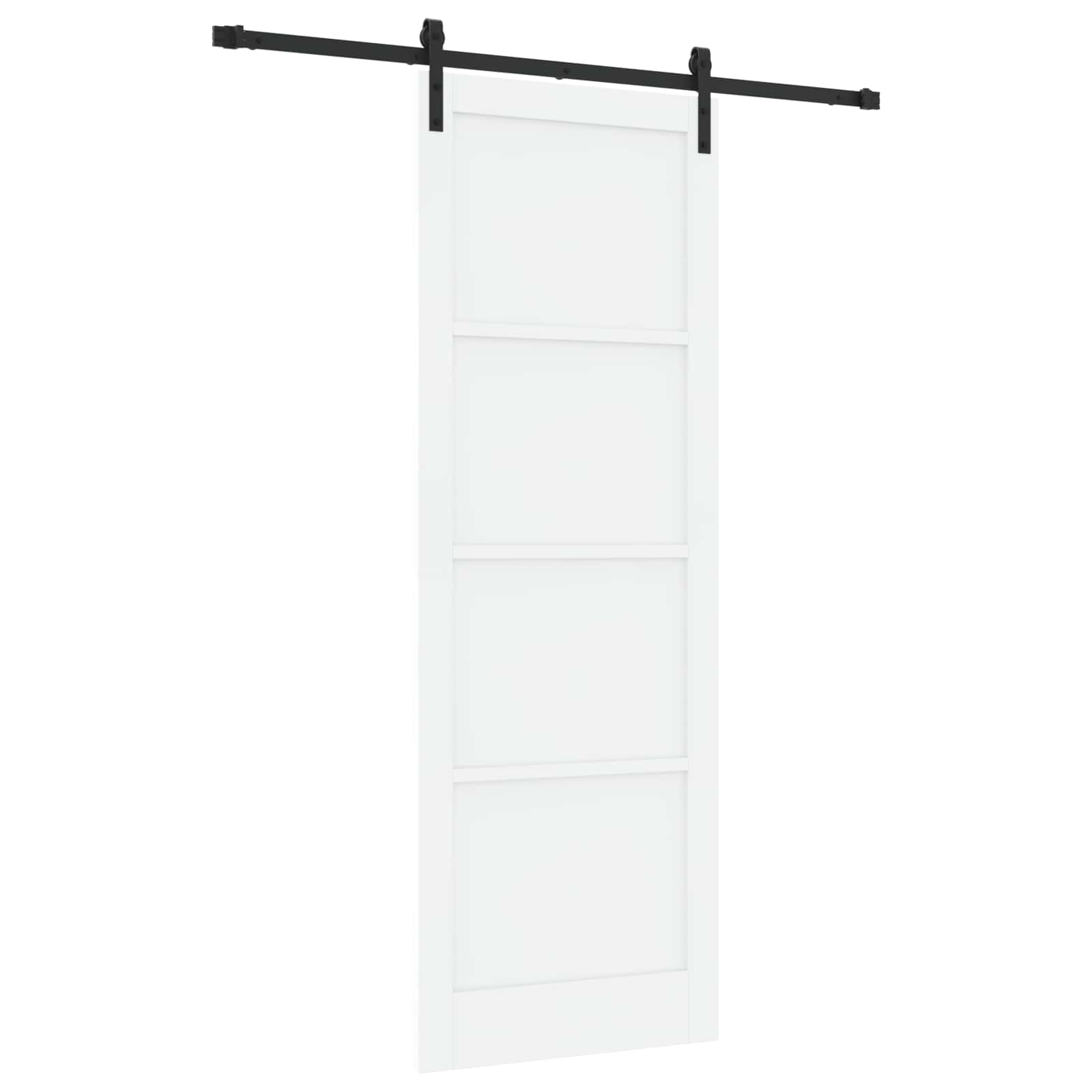 Schiebetür Natürlich und Schwarz 61 x 198,5 cm