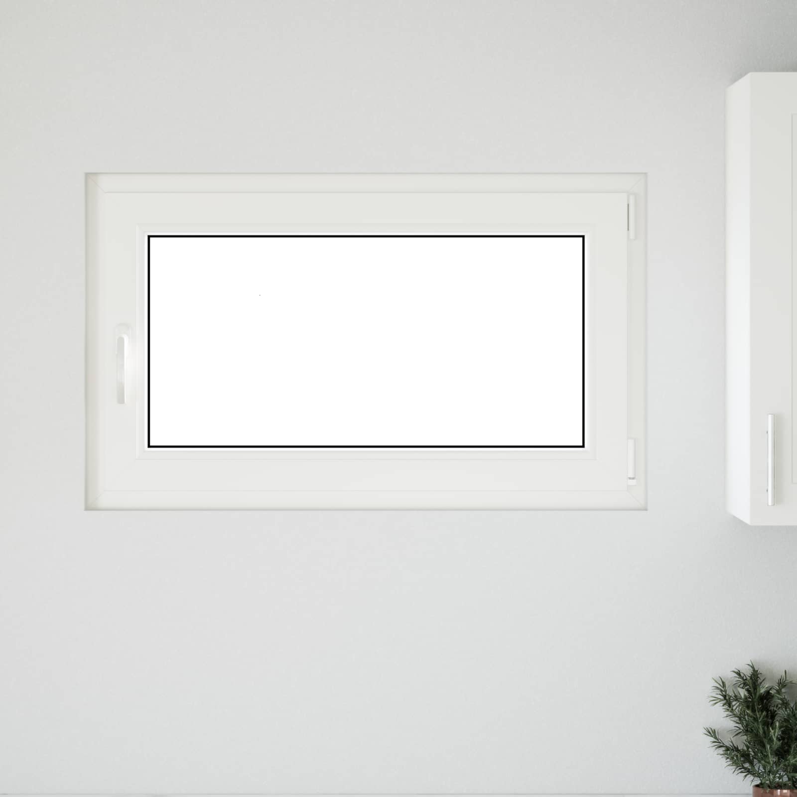 Kellerfenster RISOR 50 x 50 cm PVC und Glas Weiß