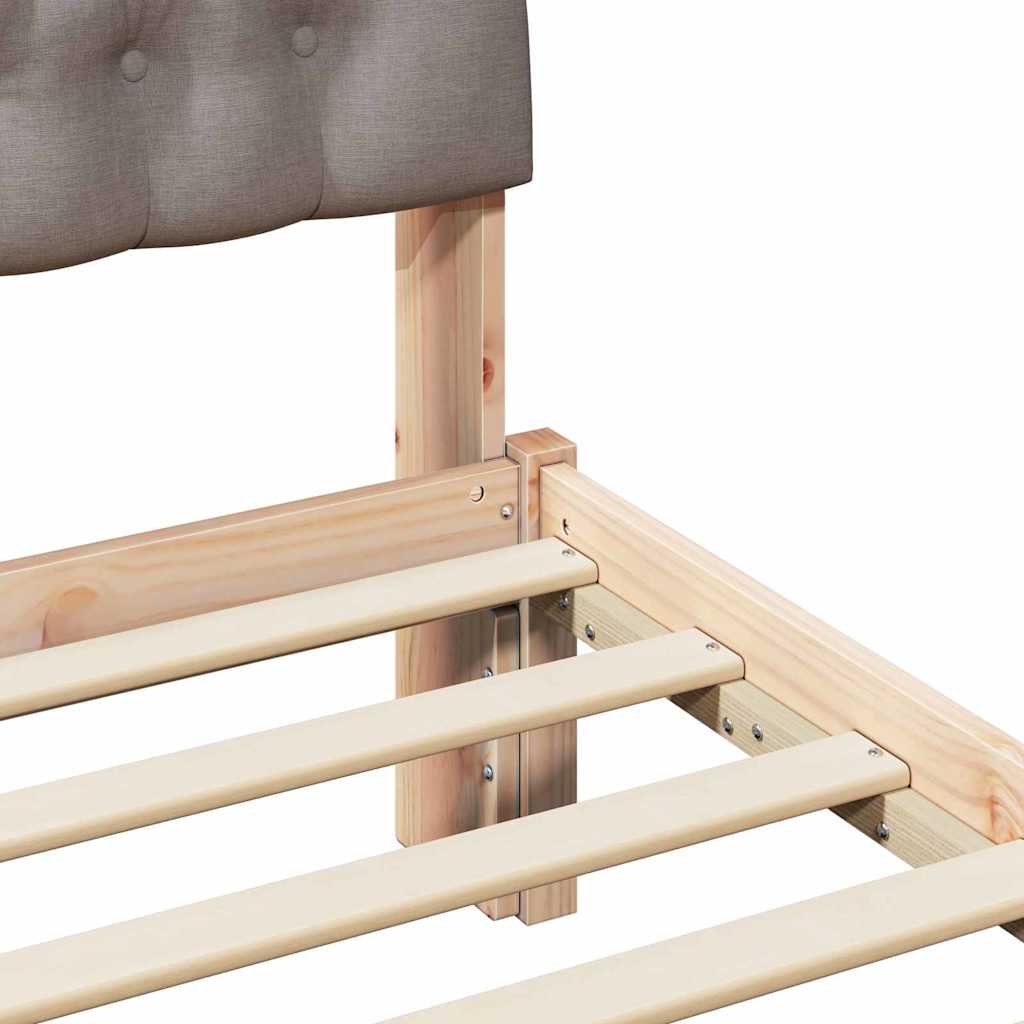Bettgestell mit gepolstertem Kopfteil Braun 200 x 200 cm