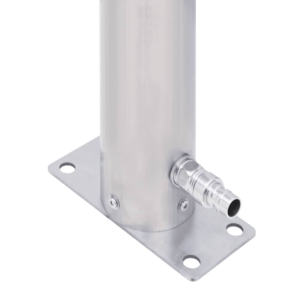 Wassersäule für den Garten 40 cm Edelstahl Quadratisch
