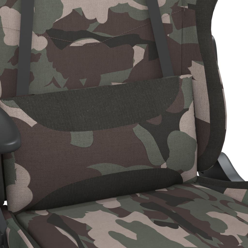 Gaming-Stuhl mit Massagefunktion Schwarz und Creme Stoff