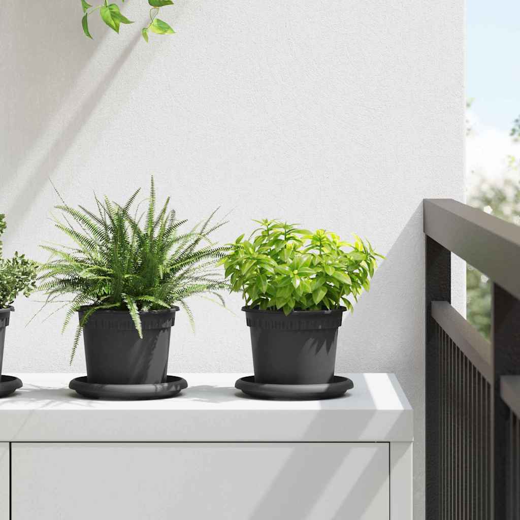 Blumentöpfe 6 pcs Ziegelrot Ø 12,5 x 10 cm Kunststoff