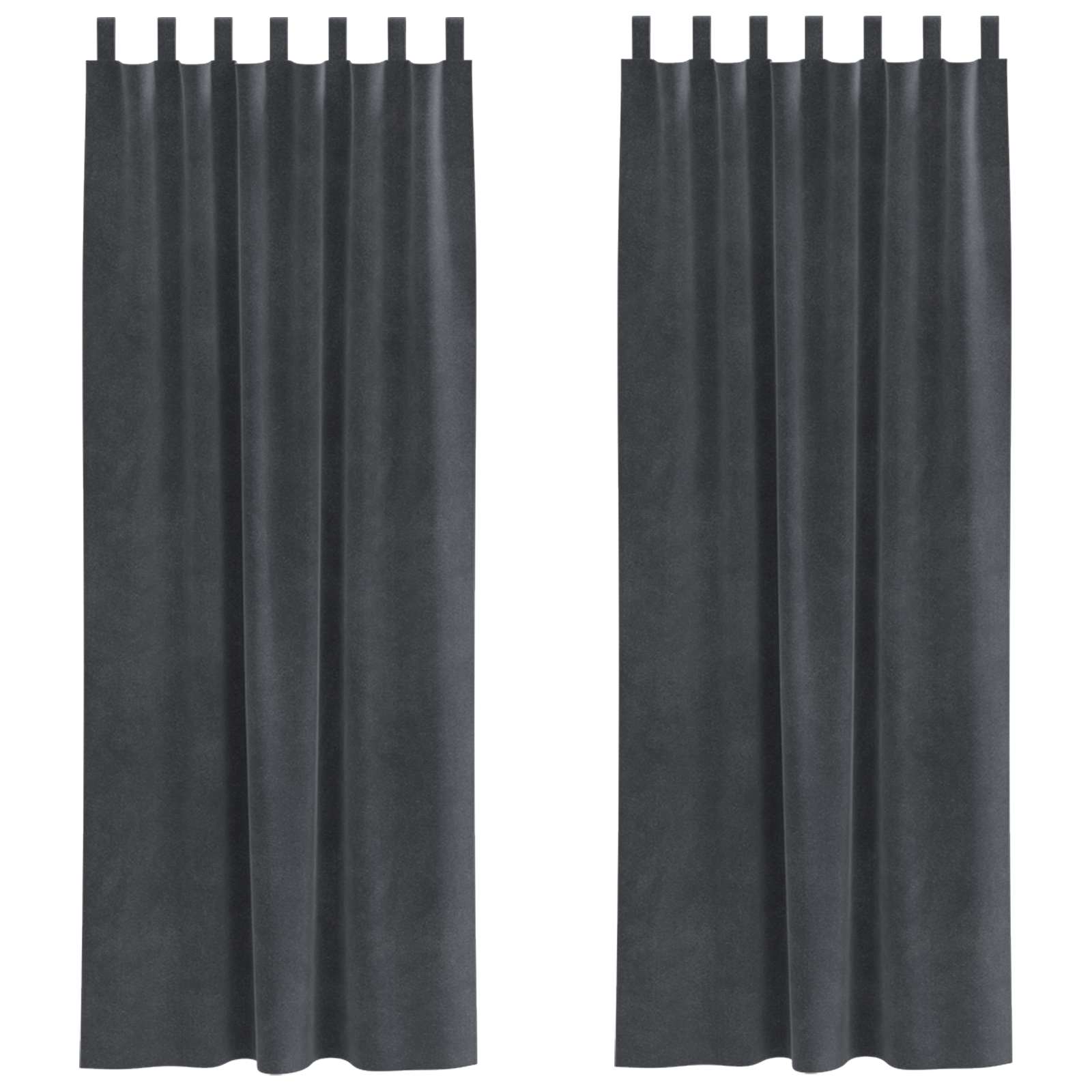 Verdunkelungsvorhänge 2 pcs Schwarz 140 x 140 cm Samt