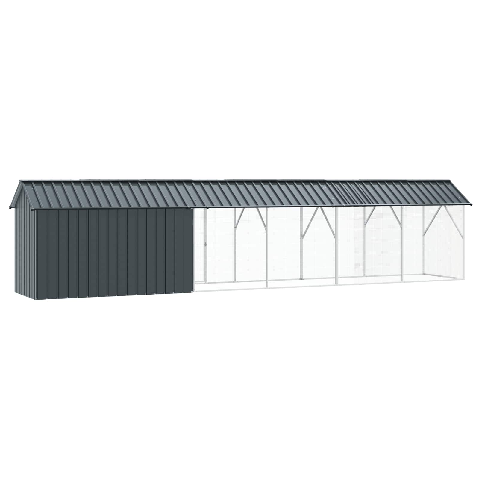 Vogelkäfig Anthrazit 422 x 103 x 142 cm Verzinkter Stahl