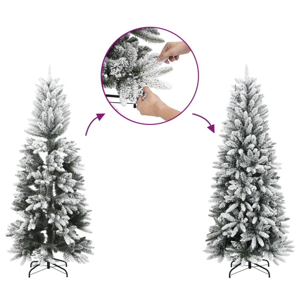 Künstlicher Weihnachtsbaum mit 150 LEDs mit Ständer Weiß 120 cm