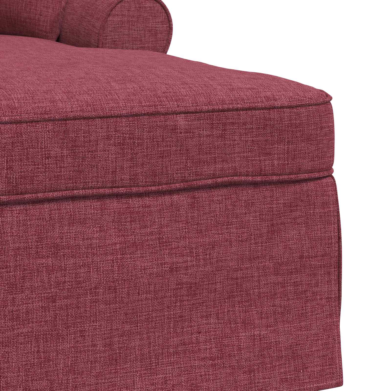 Chaise Lounge mit Rock mit Kissen 3 pcs Hellgrau Stoff