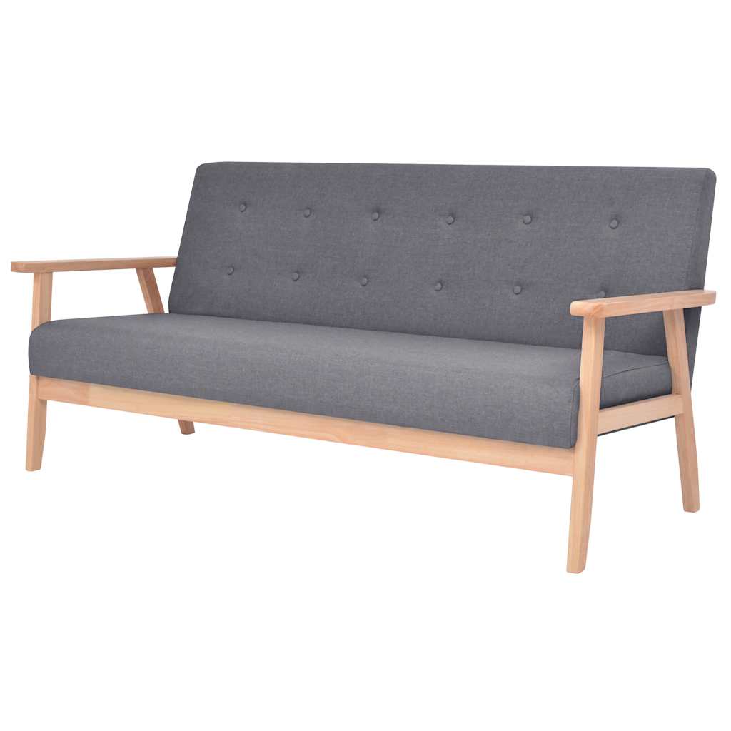 2-Sitzer-Sofa Stoff Hellgrau