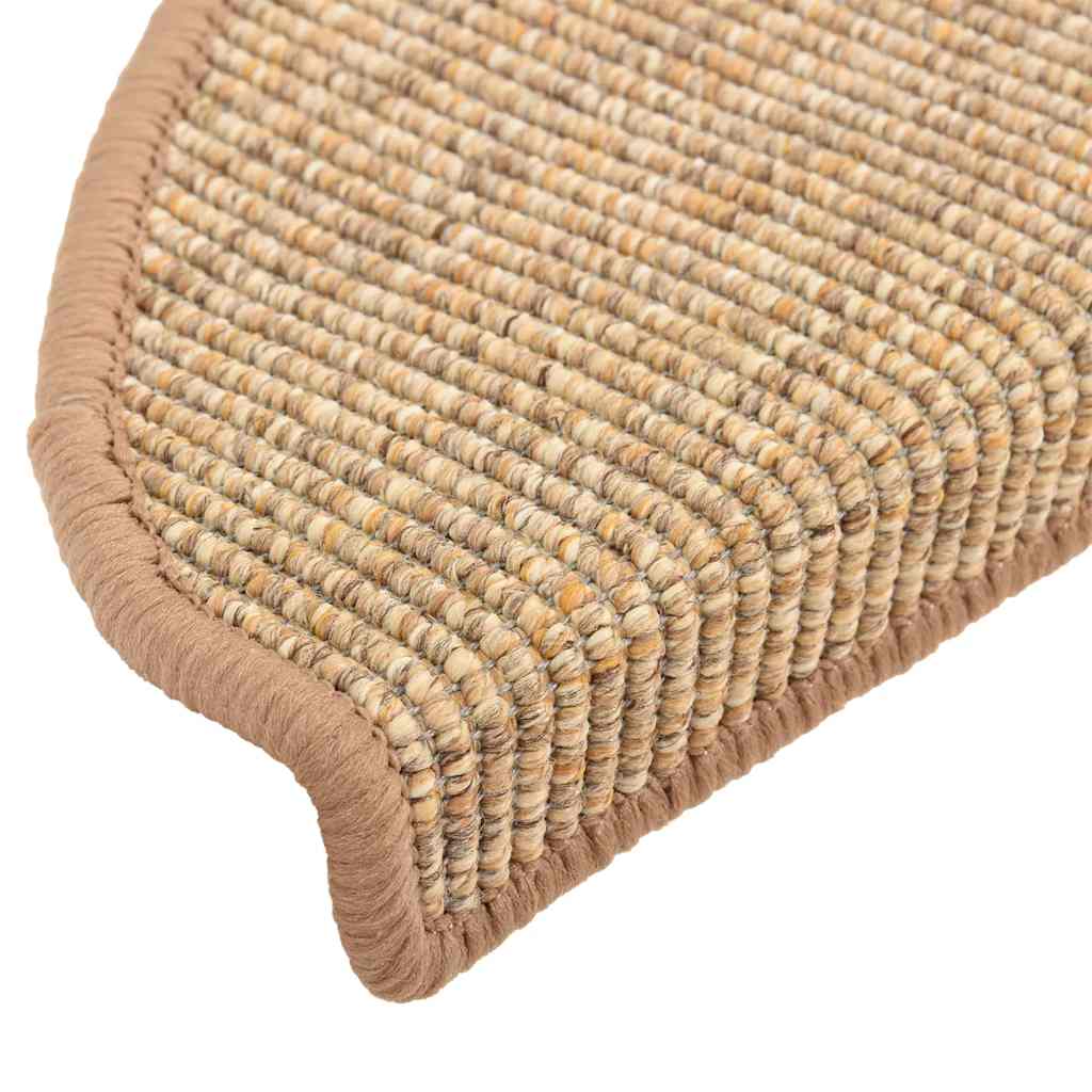 Stufenmatten 15 Stk. 56x17x3 cm Beige und Grau Halbrund