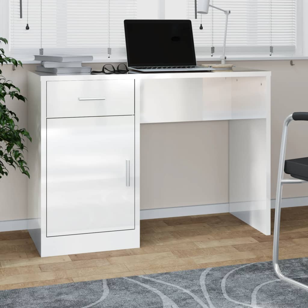Schreibtisch mit Schublade und Schrank Eiche 100x40x73 cm