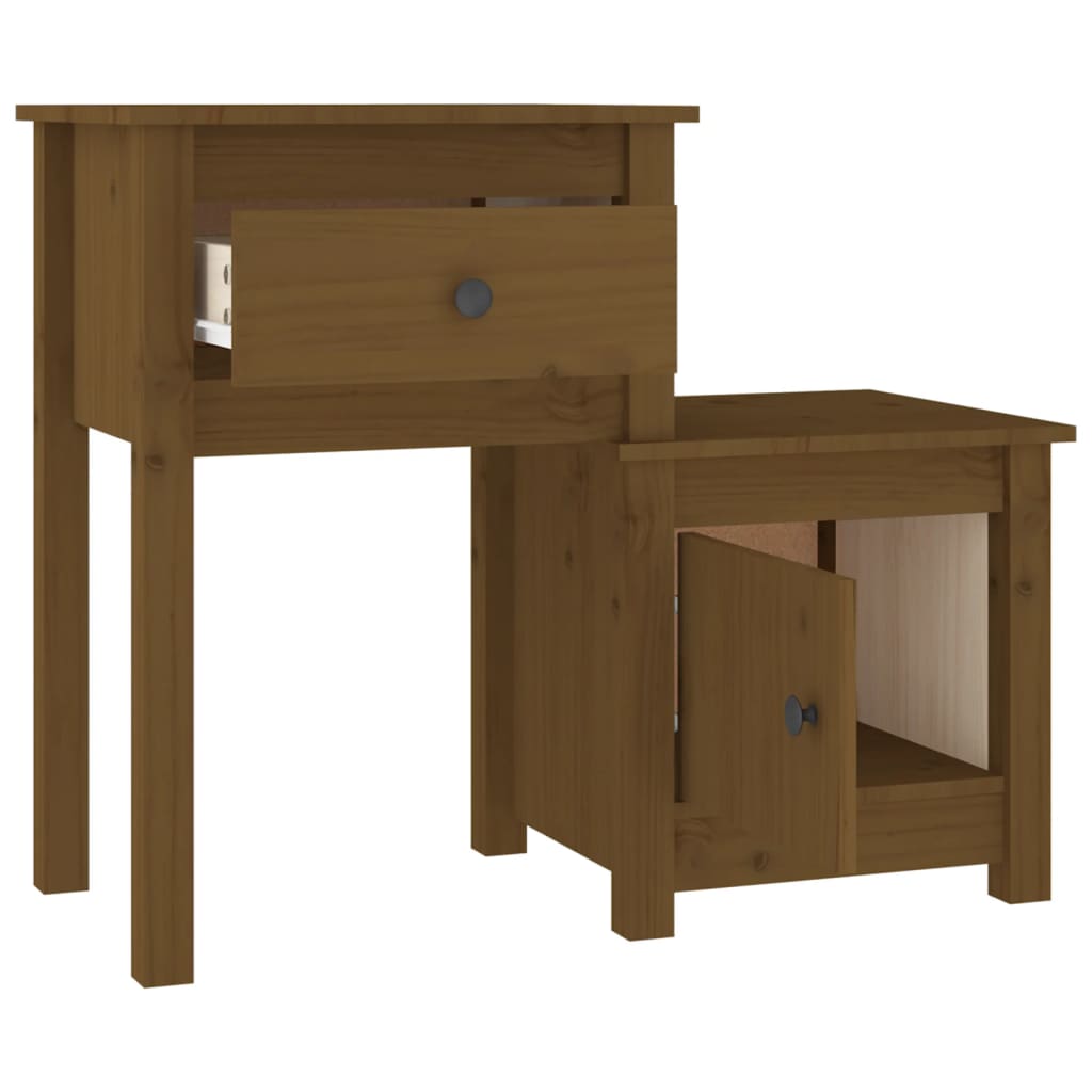Nachttisch 79,5x38x65,5 cm Massivholz Kiefer