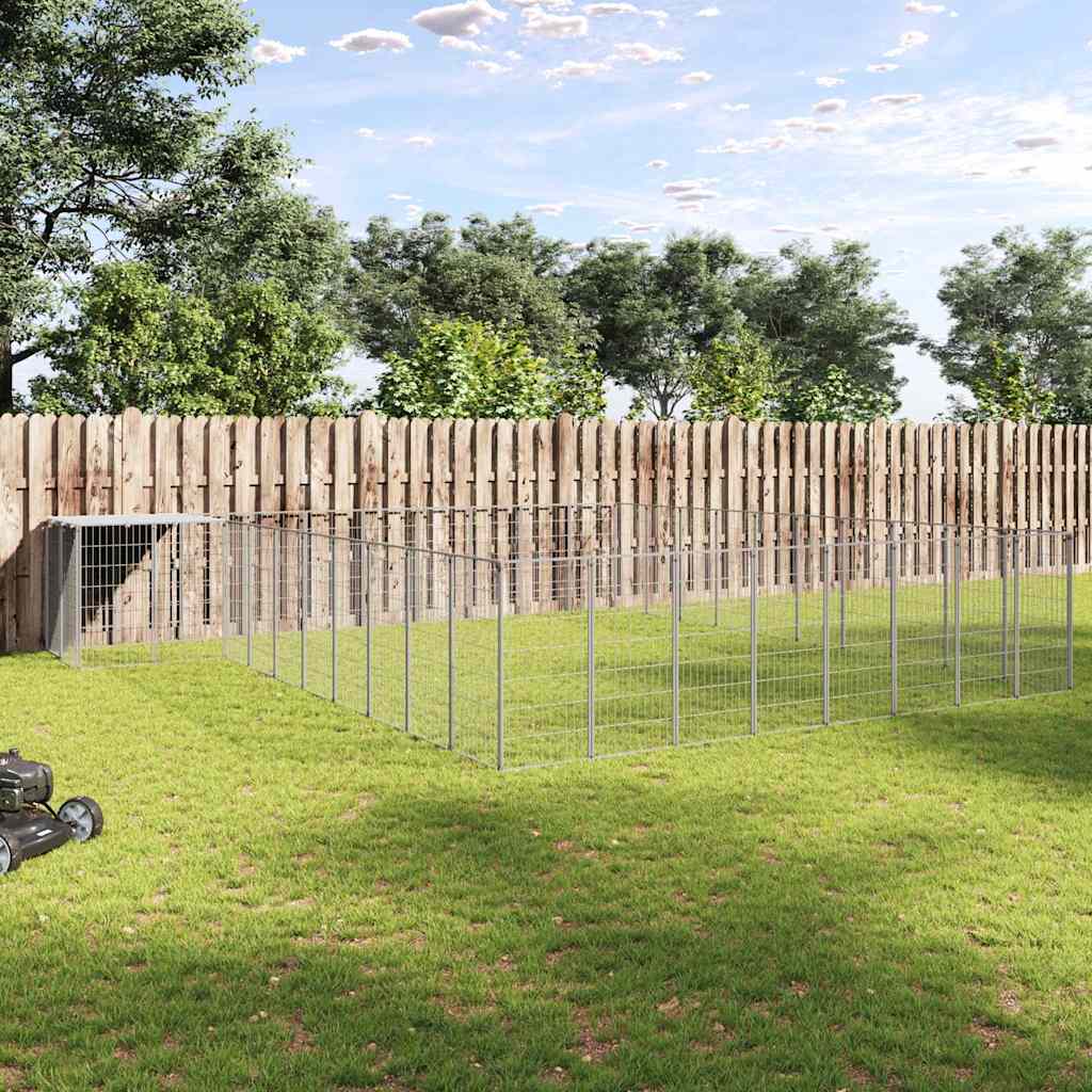 Hundezwinger Schwarz 7,26 m² Stahl