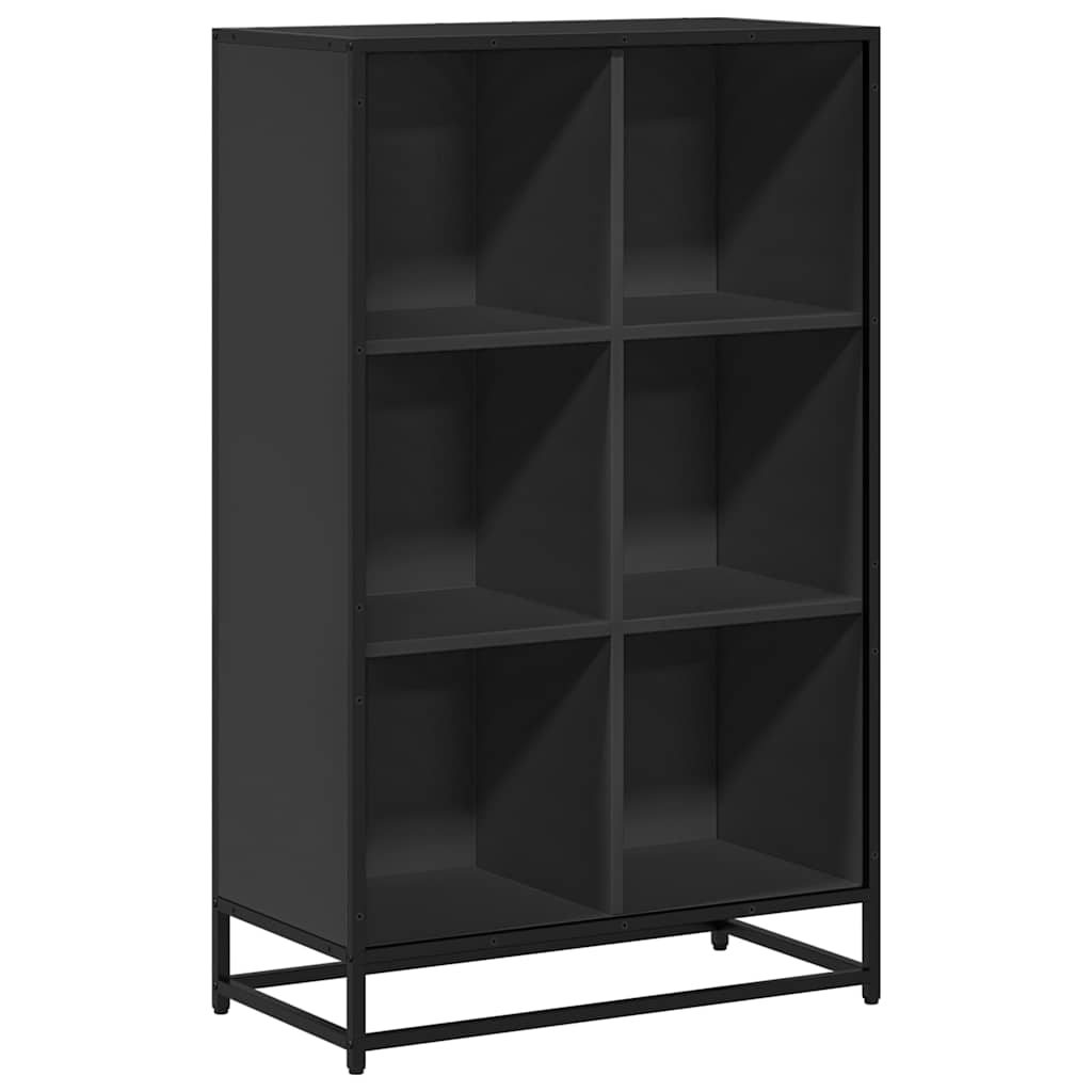 Bücherregal Schwarz 97,5x33x107,5 cm Holzwerkstoff und Metall