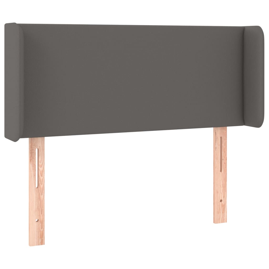 Kopfteil mit Ohren Creme 83x16x78/88 cm Kunstleder