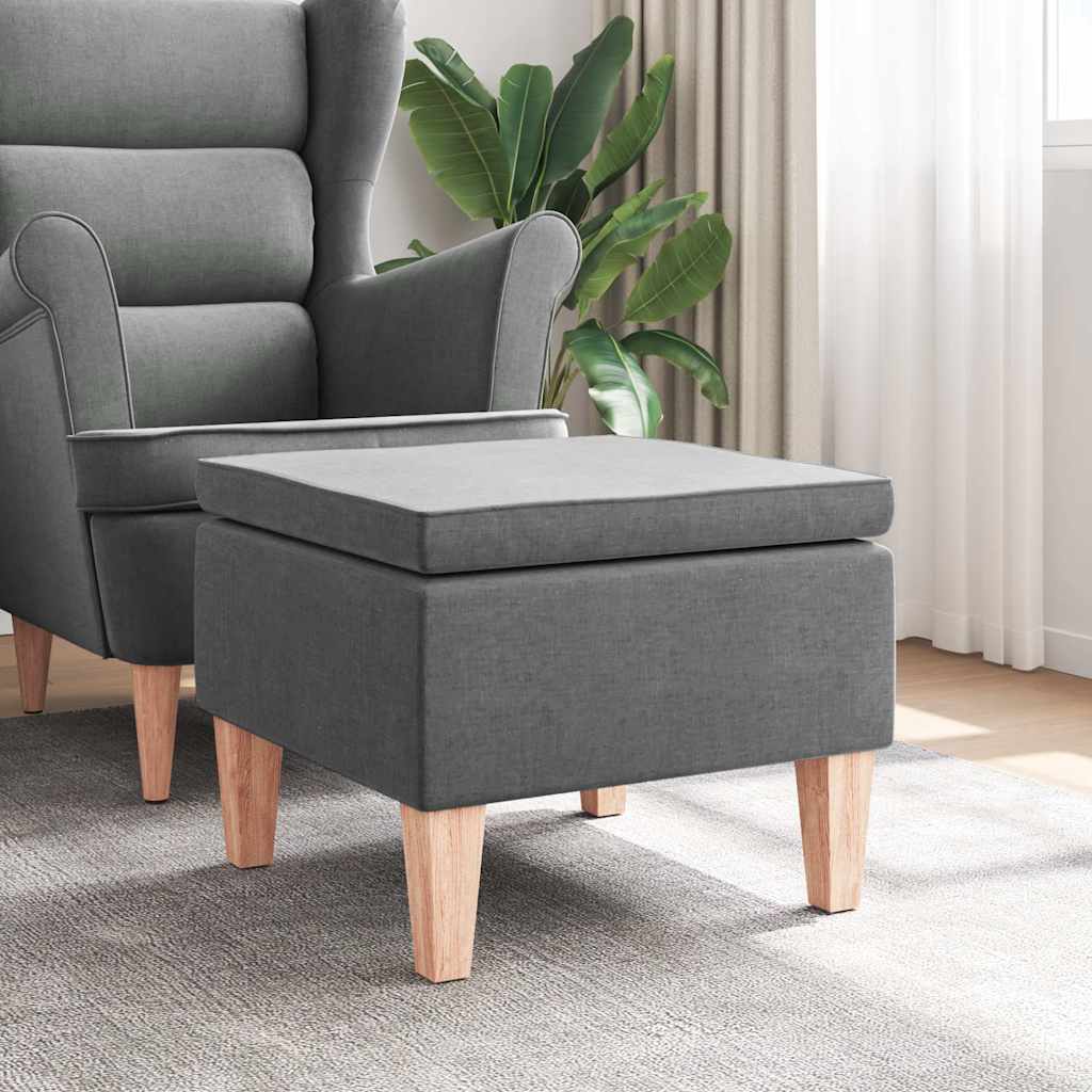 Hocker mit Holzbeinen Weinrot Stoff