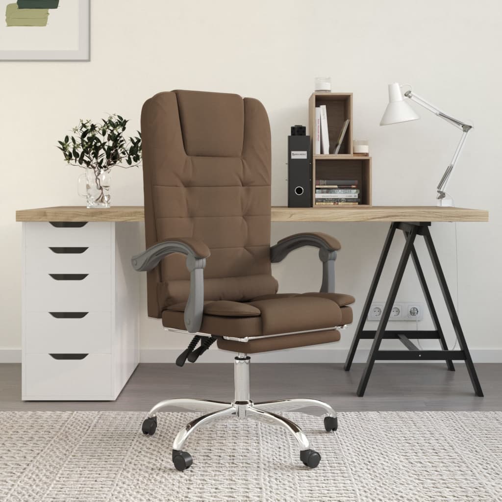 Bürostuhl mit Massagefunktion Taupe Stoff