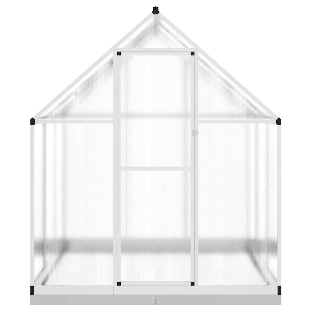 Gewächshaus mit Fundamentrahmen Silbern 169x114x202 cm Alu