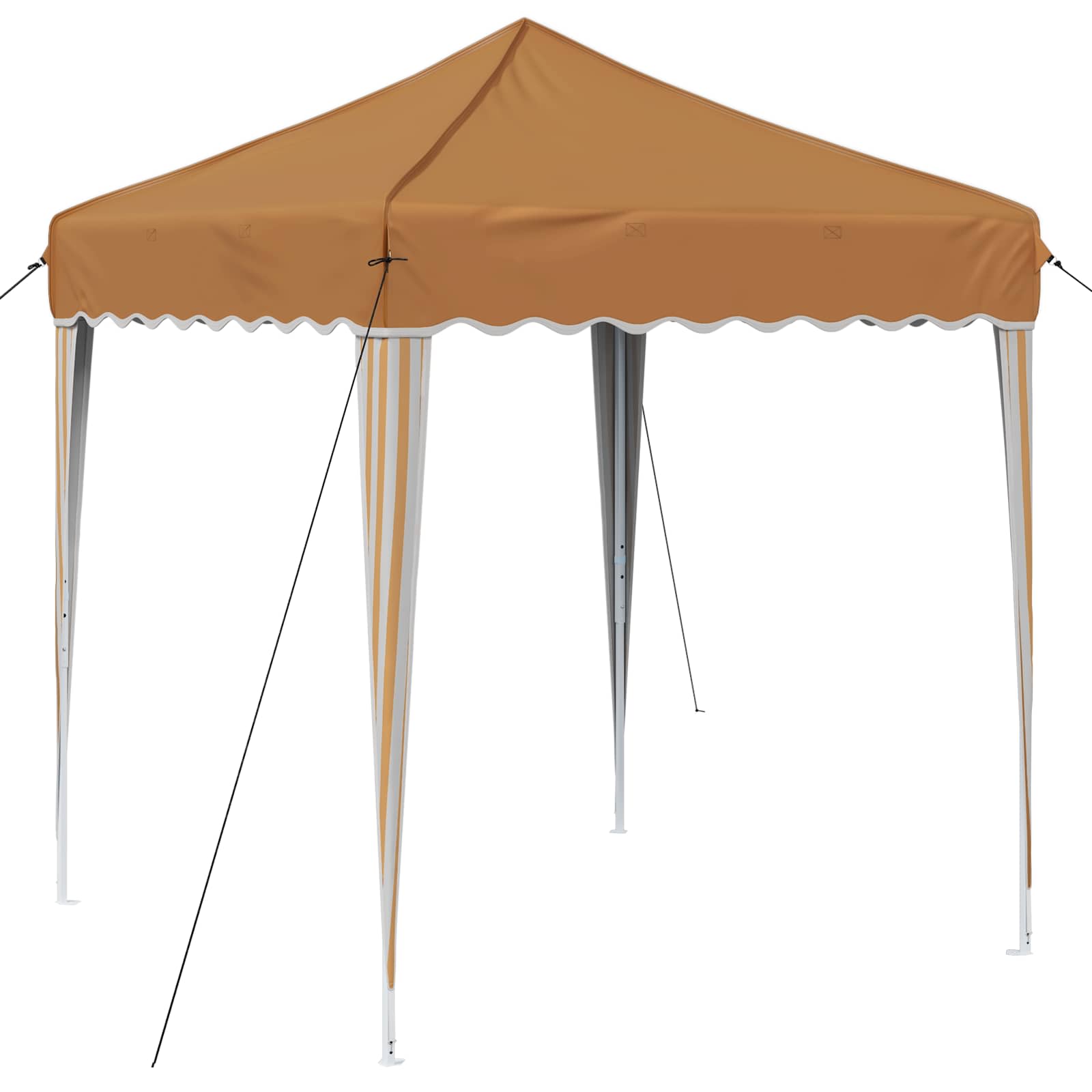 Pop-up Partyzelt 195 x 195 x 245 cm Creme Oxford-Stoff
