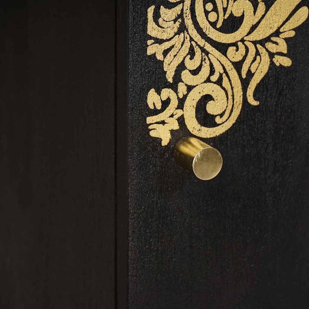Highboard mit Regal Braun 40 x 33 x 110 cm Massivholz Mango