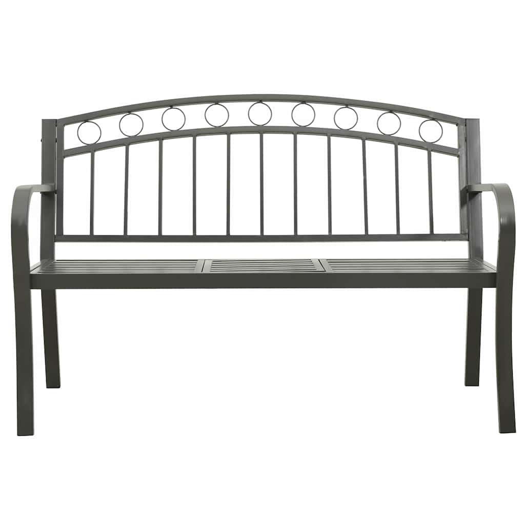 Gartenbank Grau 120 cm Stahl