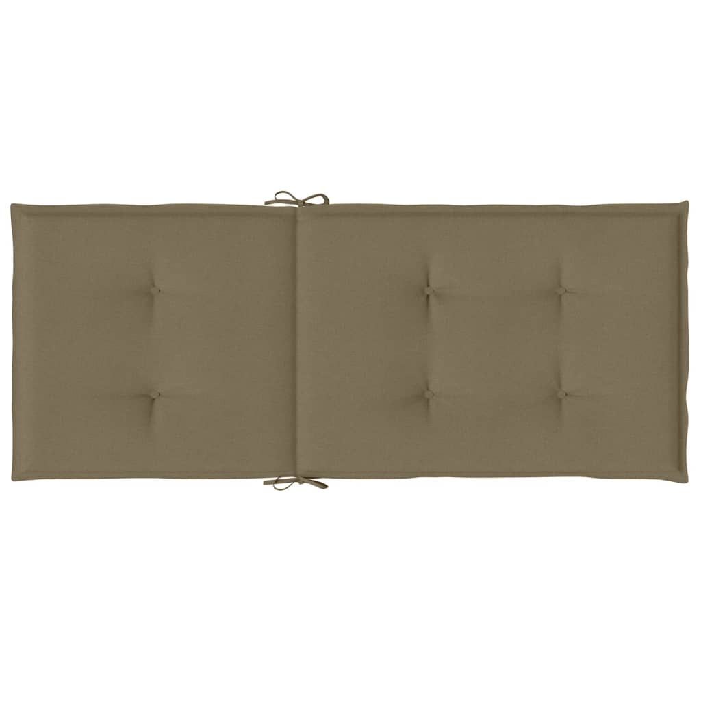 Hochlehner-Auflagen 2 Stk. Melange Anthrazit 120x50x7cm Stoff