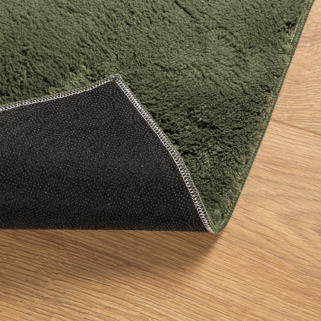 Teppich HUARTE Kurzflor Weich und Waschbar Anthrazit 60x110 cm