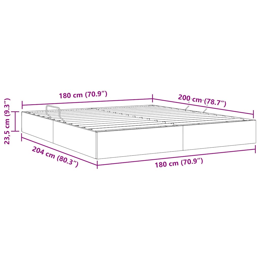 Aufbewahrungsbett mit Kopfteil Hellgrau 90 x 190 cm Stoff