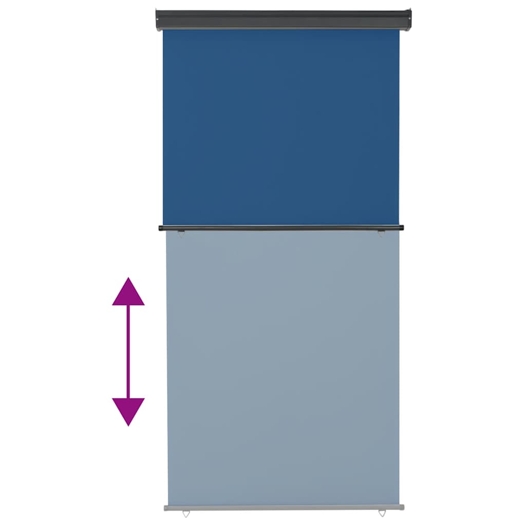 Balkon Seitenmarkise 60 x 250 cm 100% Polyester Eisen Stahl