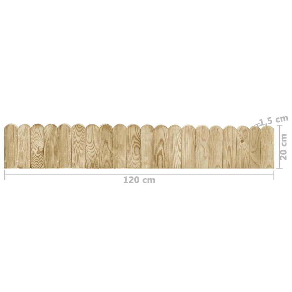 Beeteinfassungen 2 Stk. 120 cm Imprägniertes Kiefernholz