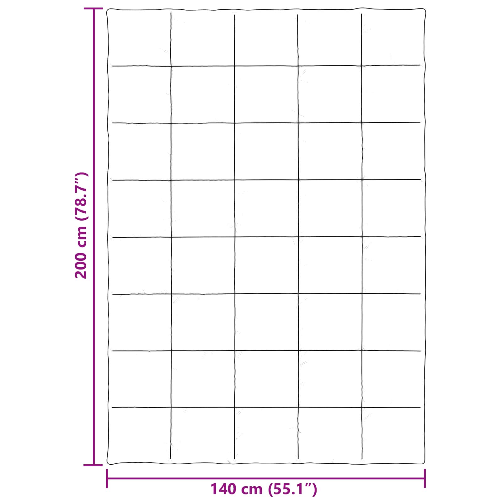 Sommerdecke Gesteppt Anthrazit 135 x 200 cm Mikrofaser