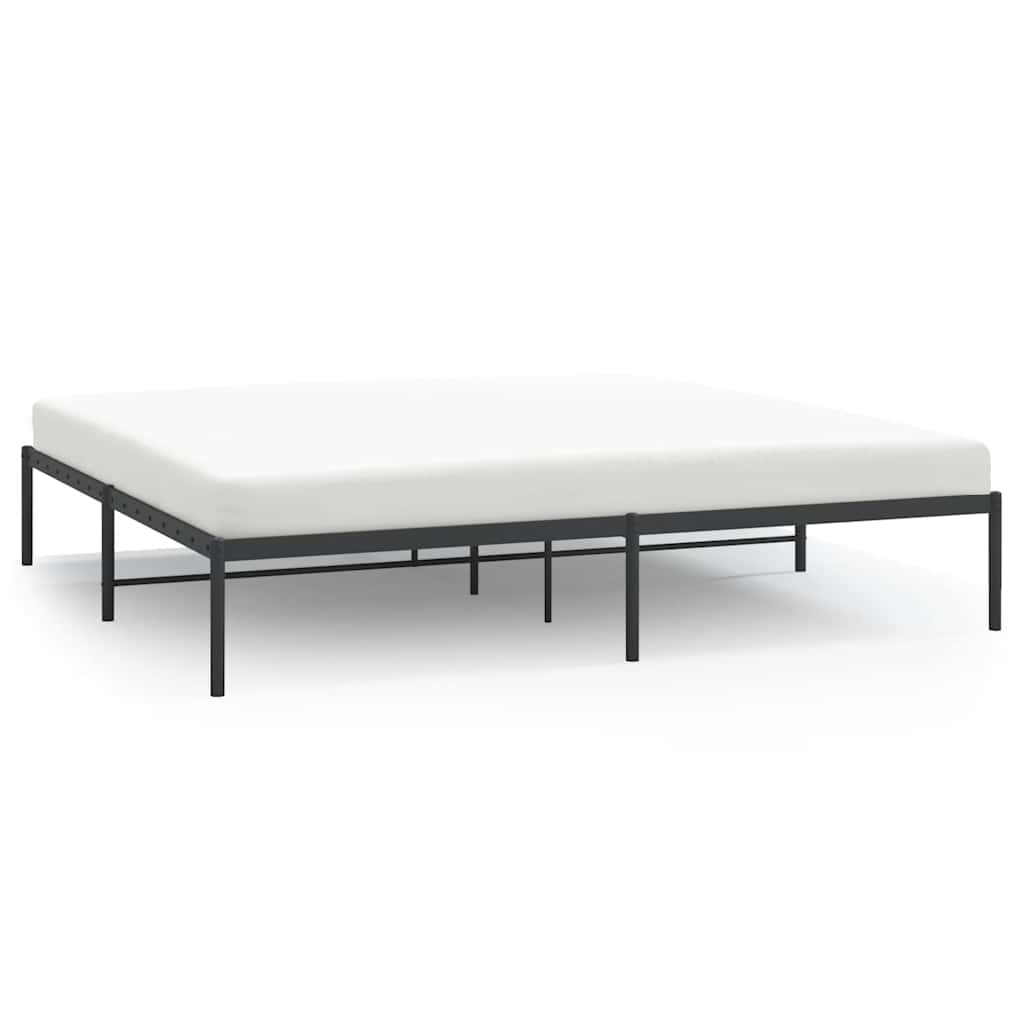 Bettgestell Metall Schwarz 75x190 cm