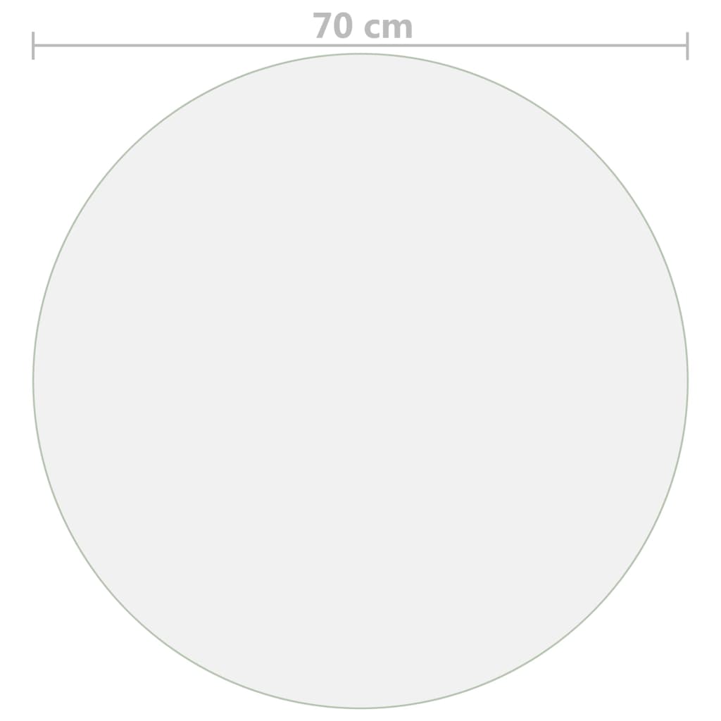 Tischfolie Transparent Ø 60 cm 1,6 mm PVC