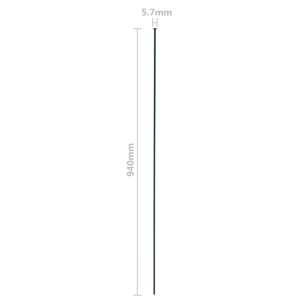 Gartenzaun Set Konvex 77,3x26 cm Grün