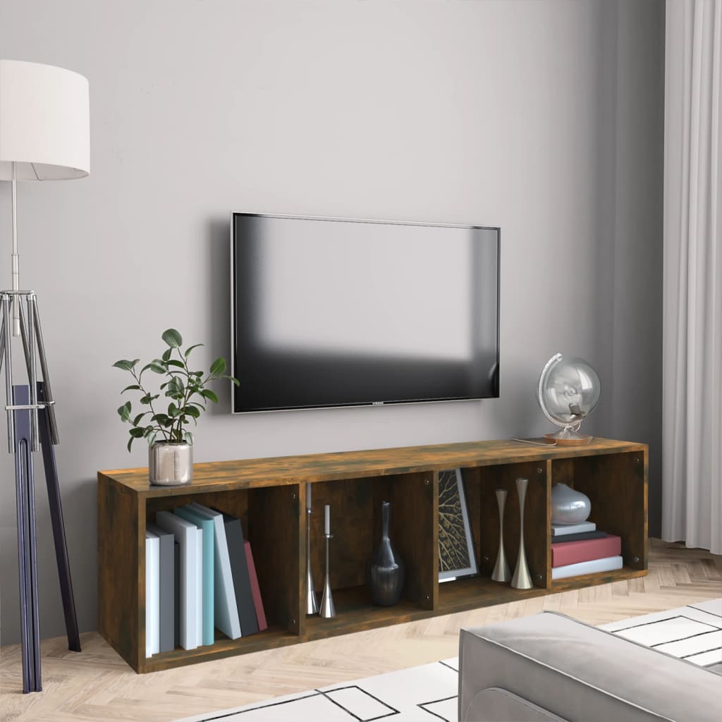 Bücherregal/TV-Schrank Weiß 143×30×36 cm