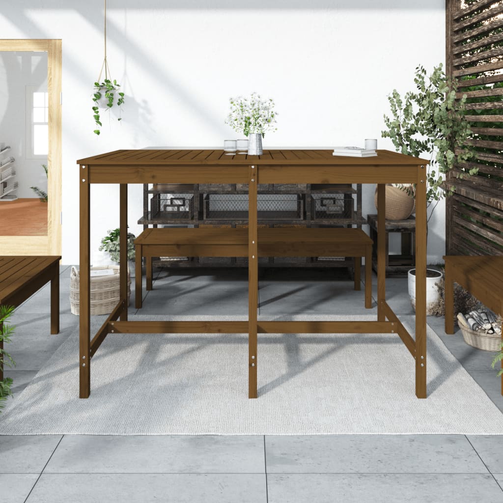 Gartentisch 82,5x82,5x110 cm Massivholz Kiefer