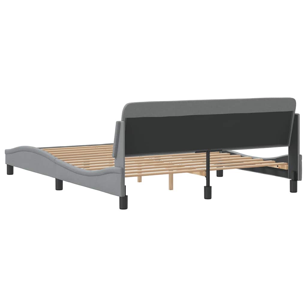 Bettgestell "Dover" Hellgrau 100x190 cm Stoff