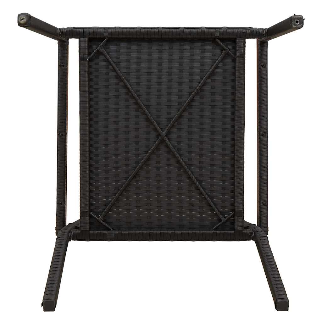 Garten Stapelstühle 4 pcs Braun und Schwarz 54 x 56 x 90 cm