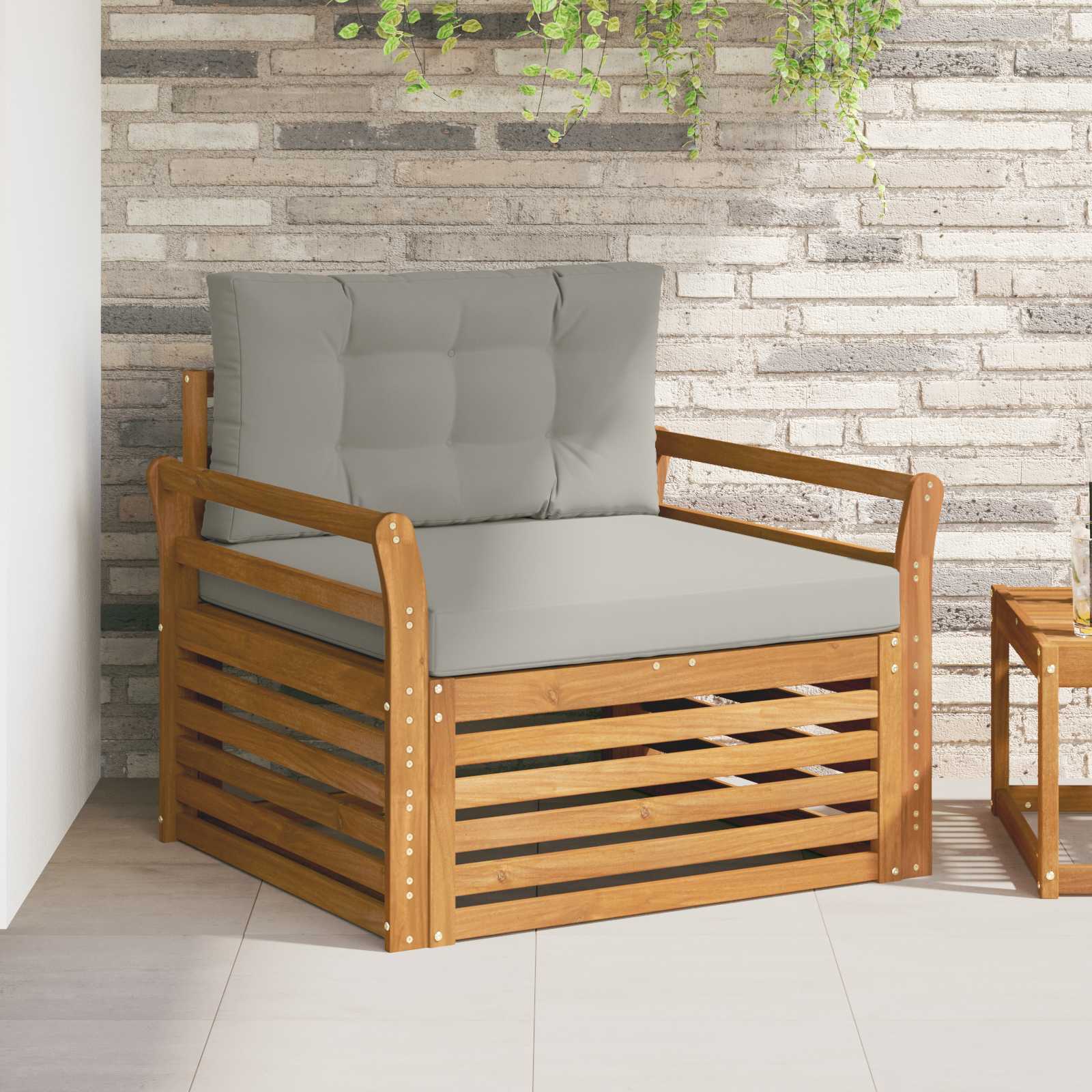 2 Stück Outdoor-Sofa Natur
