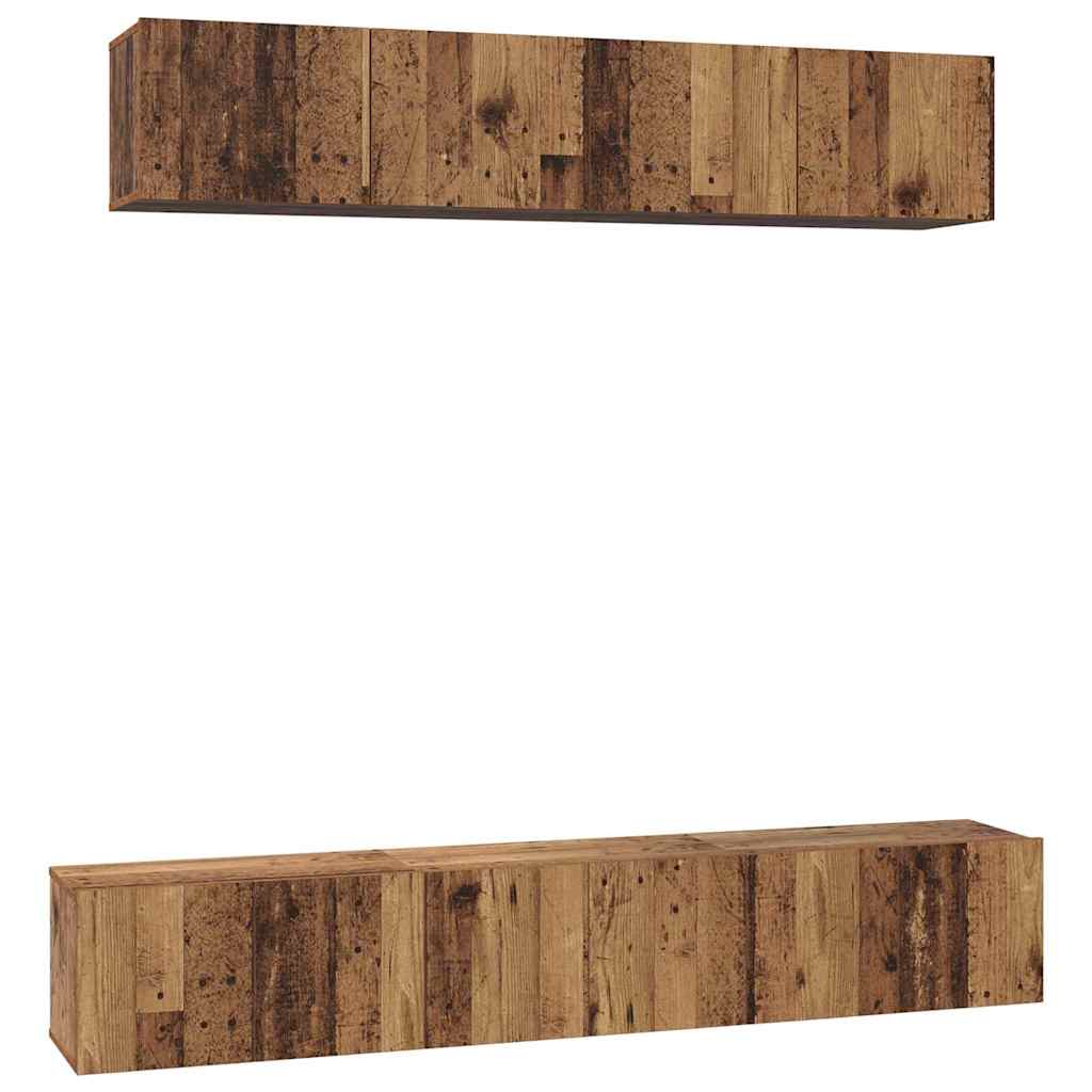 5-tlg. TV-Schrank-Set Weiß Holzwerkstoff