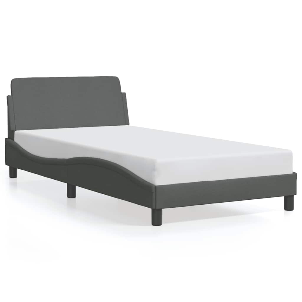 Bettgestell "Dover" Hellgrau 100x190 cm Stoff