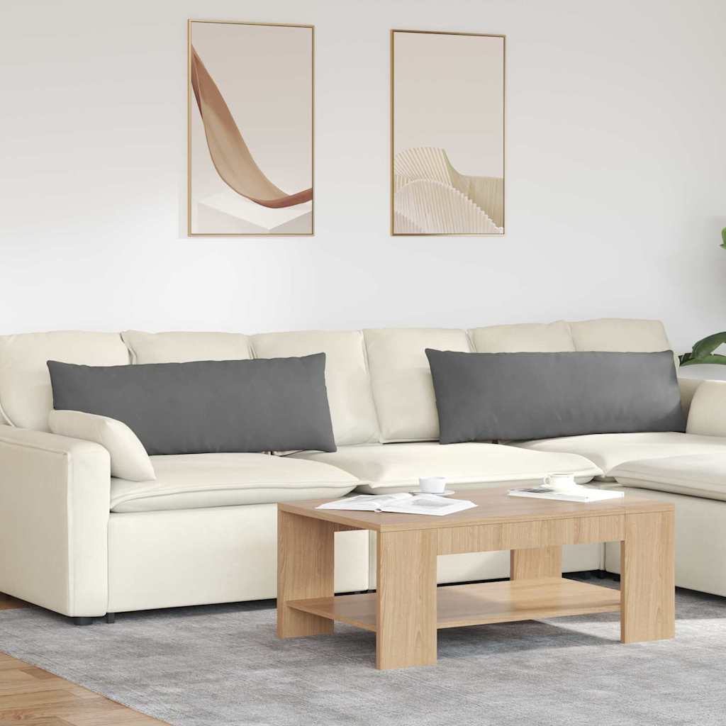 Sofakissen 2 Stück Taupe 50 x 30 cm Stoff