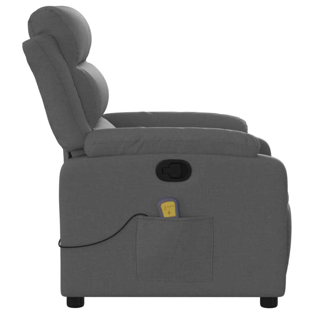 Massage-Relaxsessel, hellgrauer Stoff