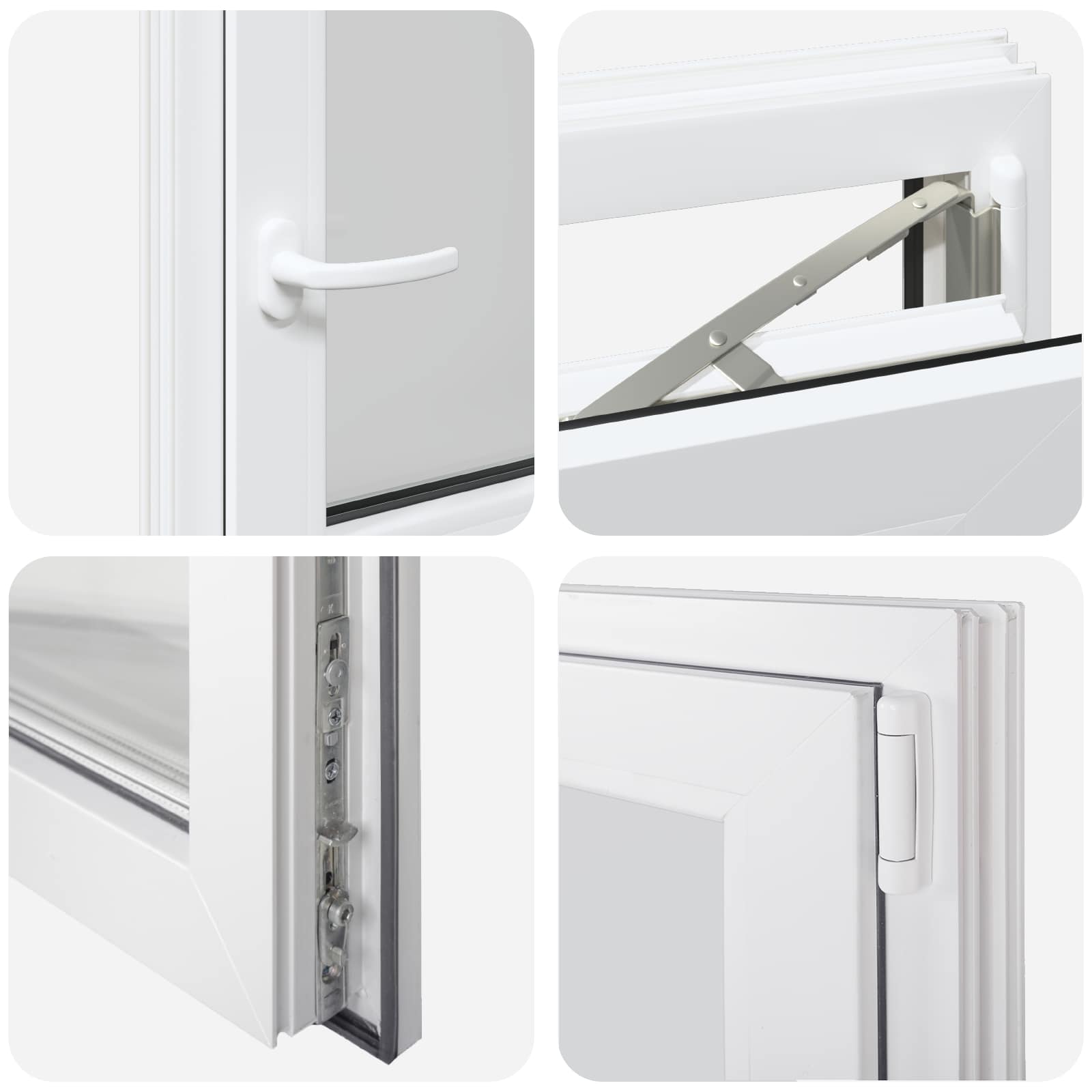 Kellerfenster RISOR 50 x 50 cm PVC und Glas Weiß