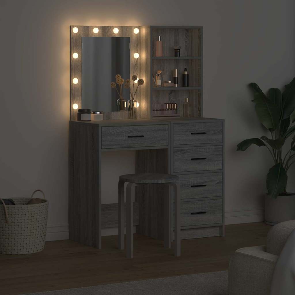 Schminktisch 2 pcs Weiß 50 x 41 x 135 cm Holzwerkstoff