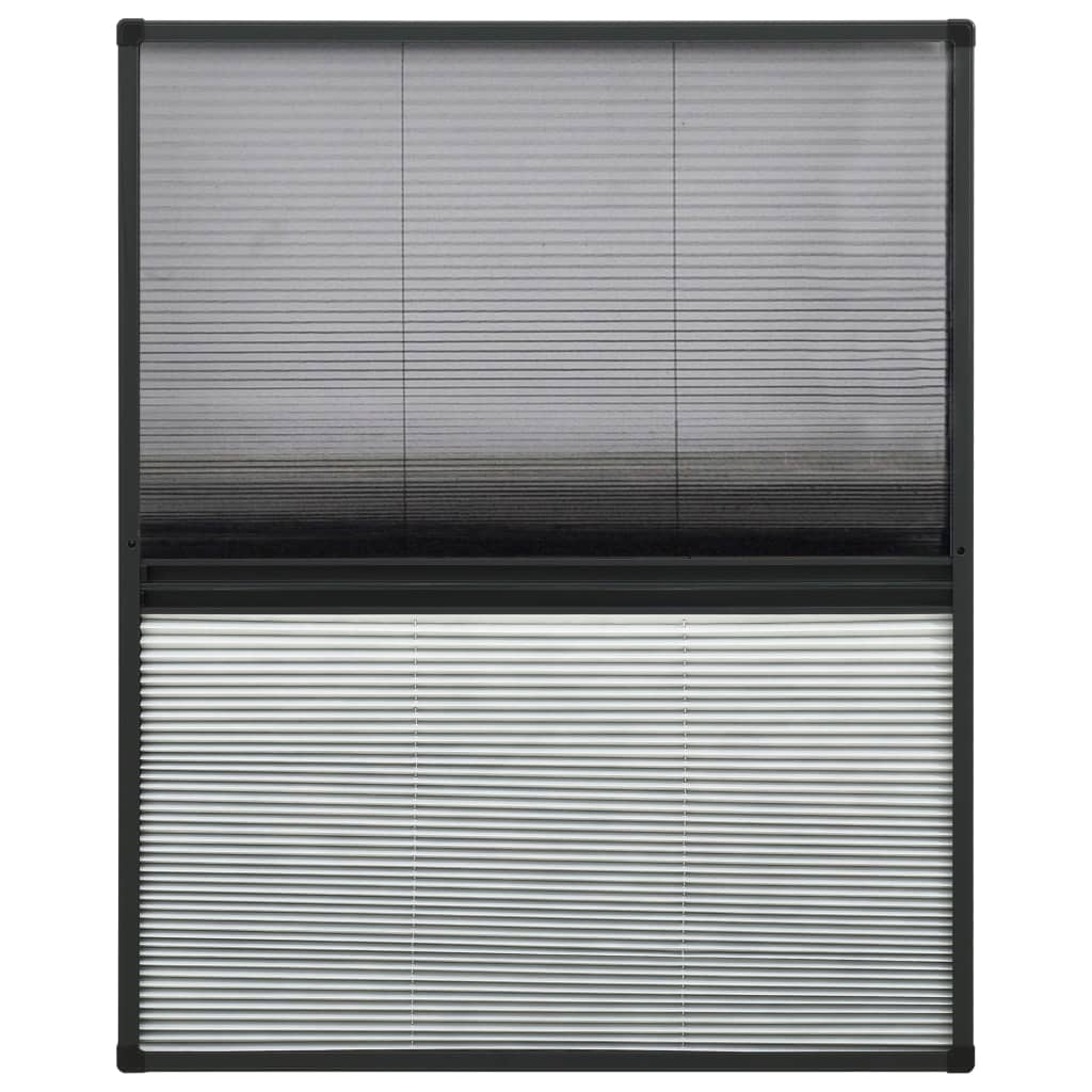 Plisse Insektenschutzfenster mit Jalousie Aluminium 160×80 cm