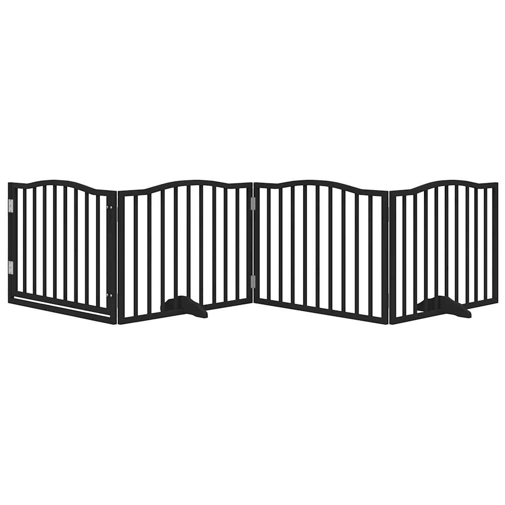 3-tlg. Hundetor Faltbar 150 cm Pappelholz