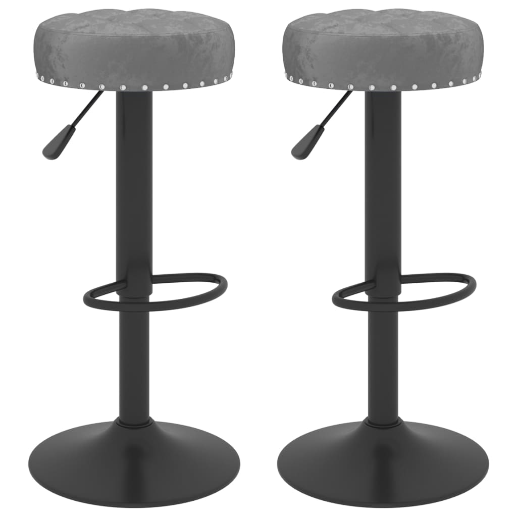 Barhocker 2 Stk. Creme Samt