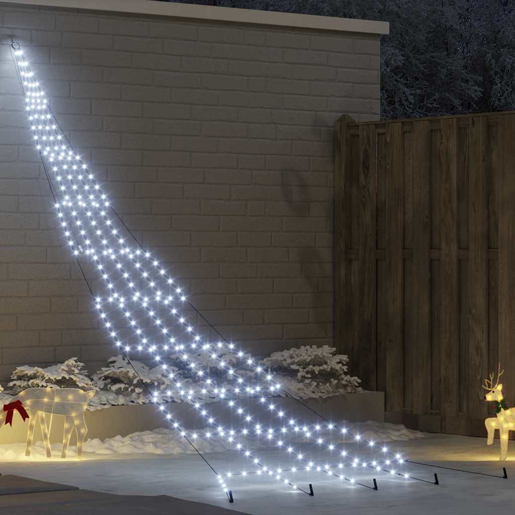 LED Weihnachtsbaum mit Erdspießen Warmes Weiß 182 cm Metall