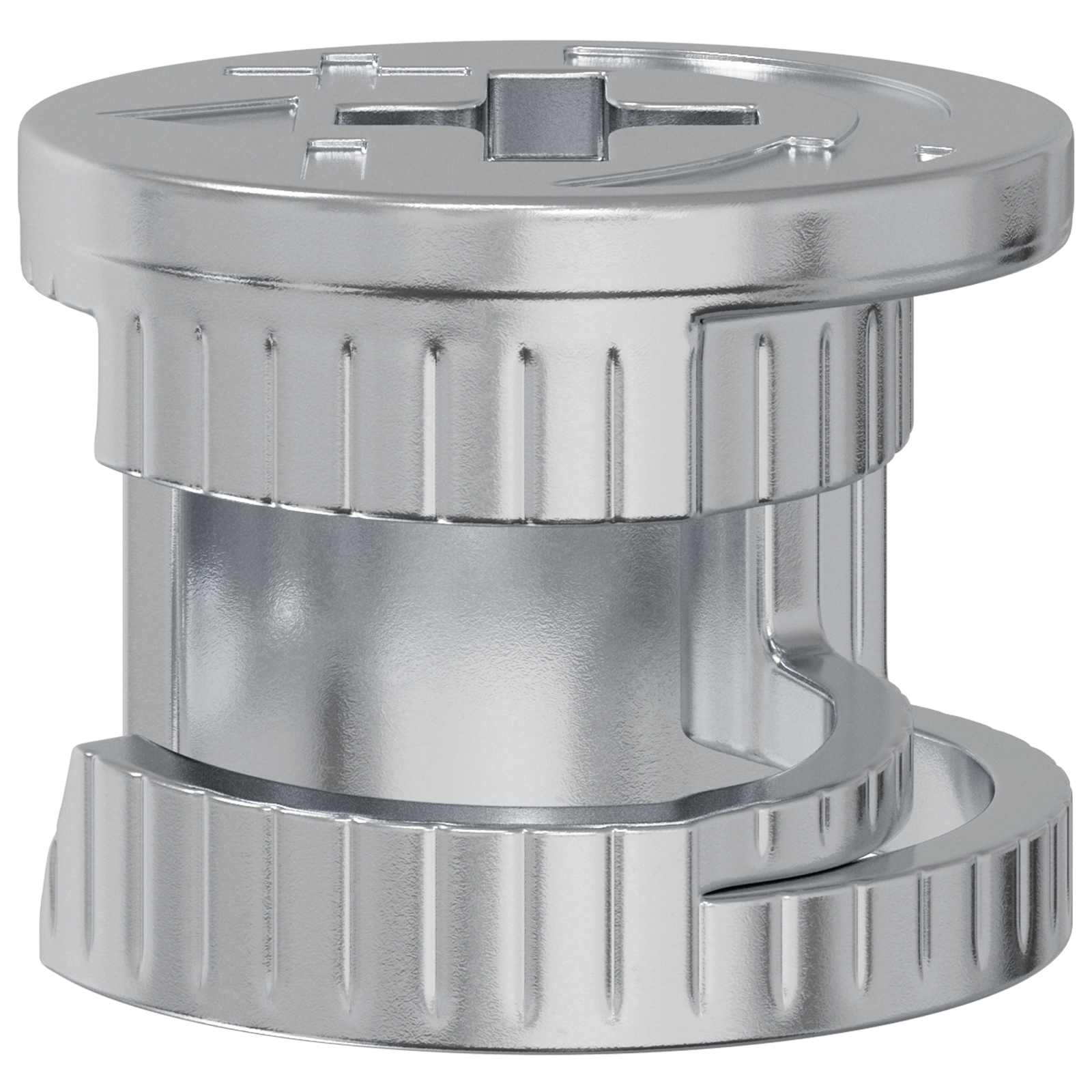 Zapfenschloss-Muttern 2 pcs Silber 12 x 10 mm Metall