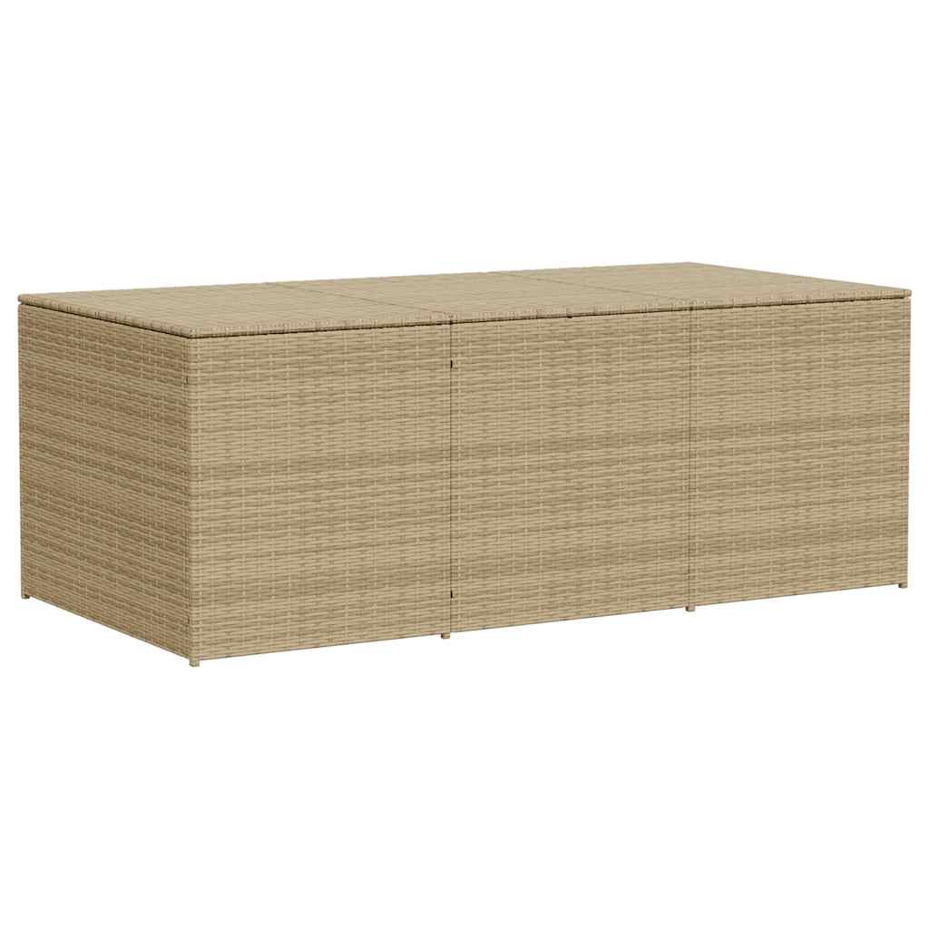 Gartentruhe Schwarz 283L Poly Rattan